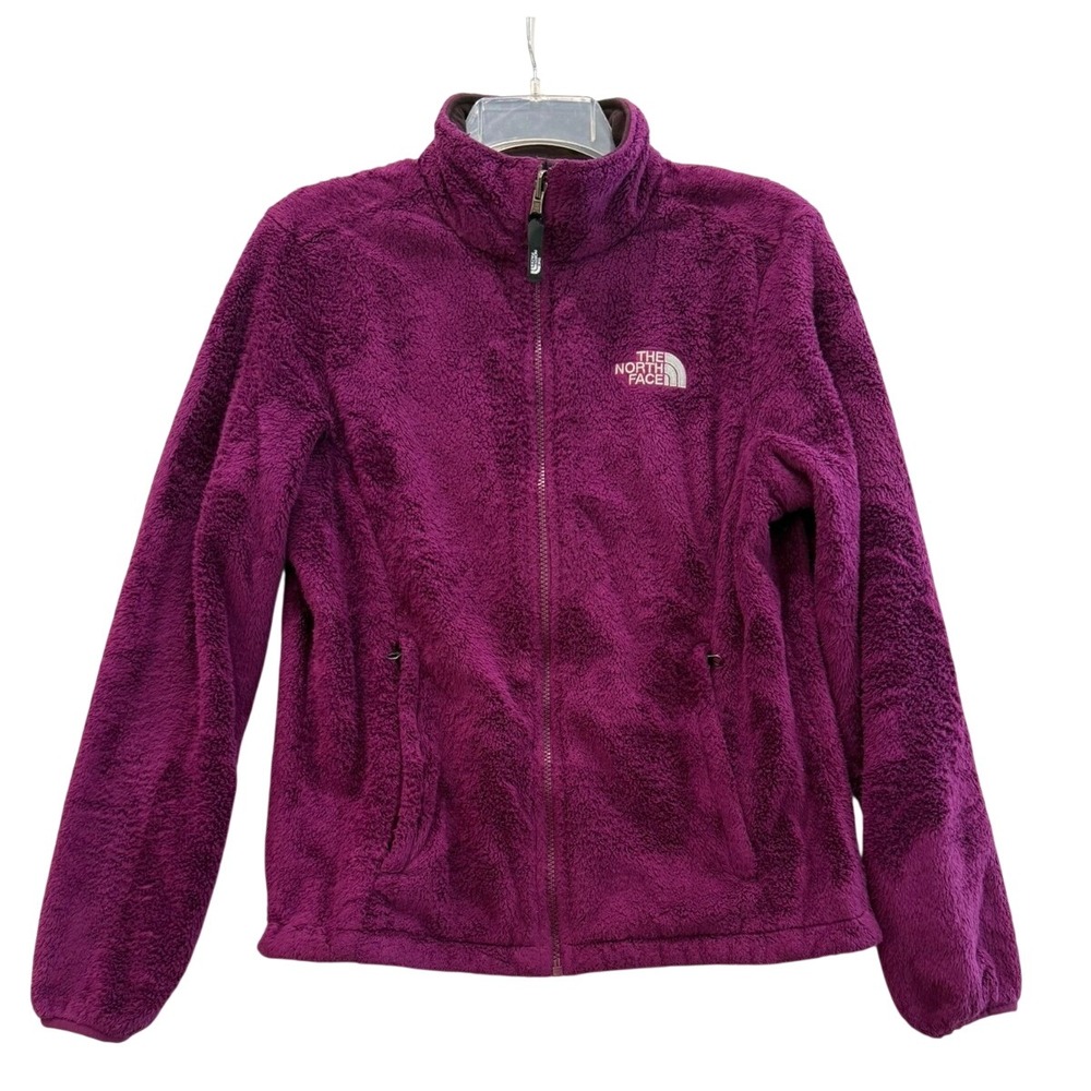 The North Face Osito Fleece Jacket Purple Full Zip Soft Fuzzy Berry Womens M